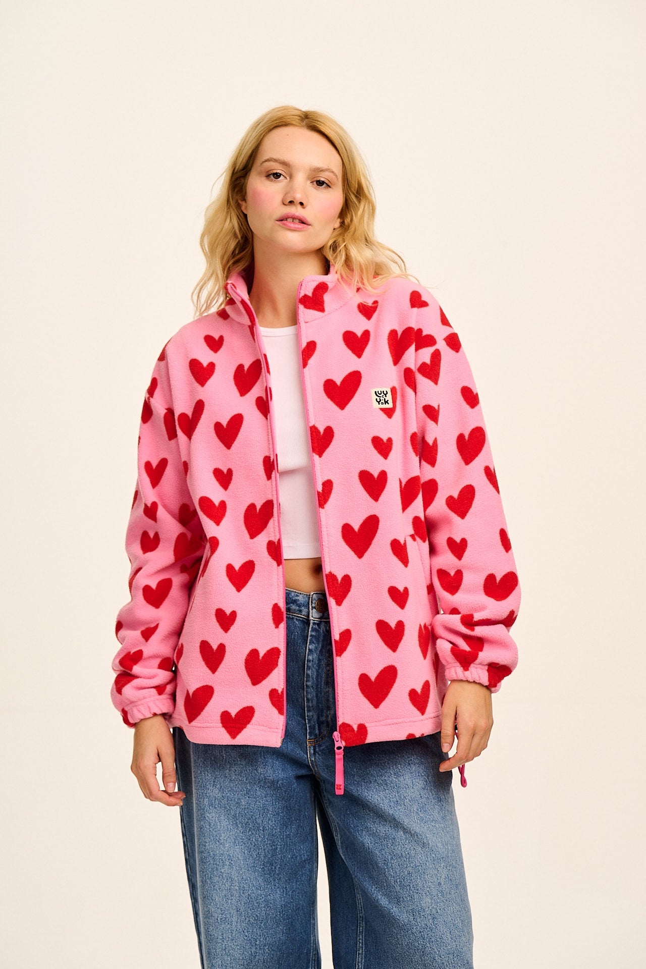 Nicks - Full Zip Polar Fleece in Cupid