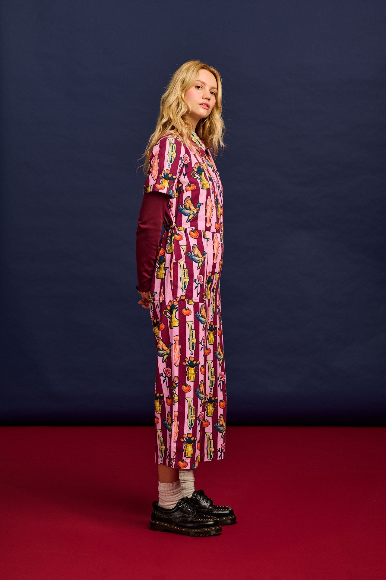 L.E. Ragan - Cotton Jumpsuit in Artist Print by Emily Furr & Yak