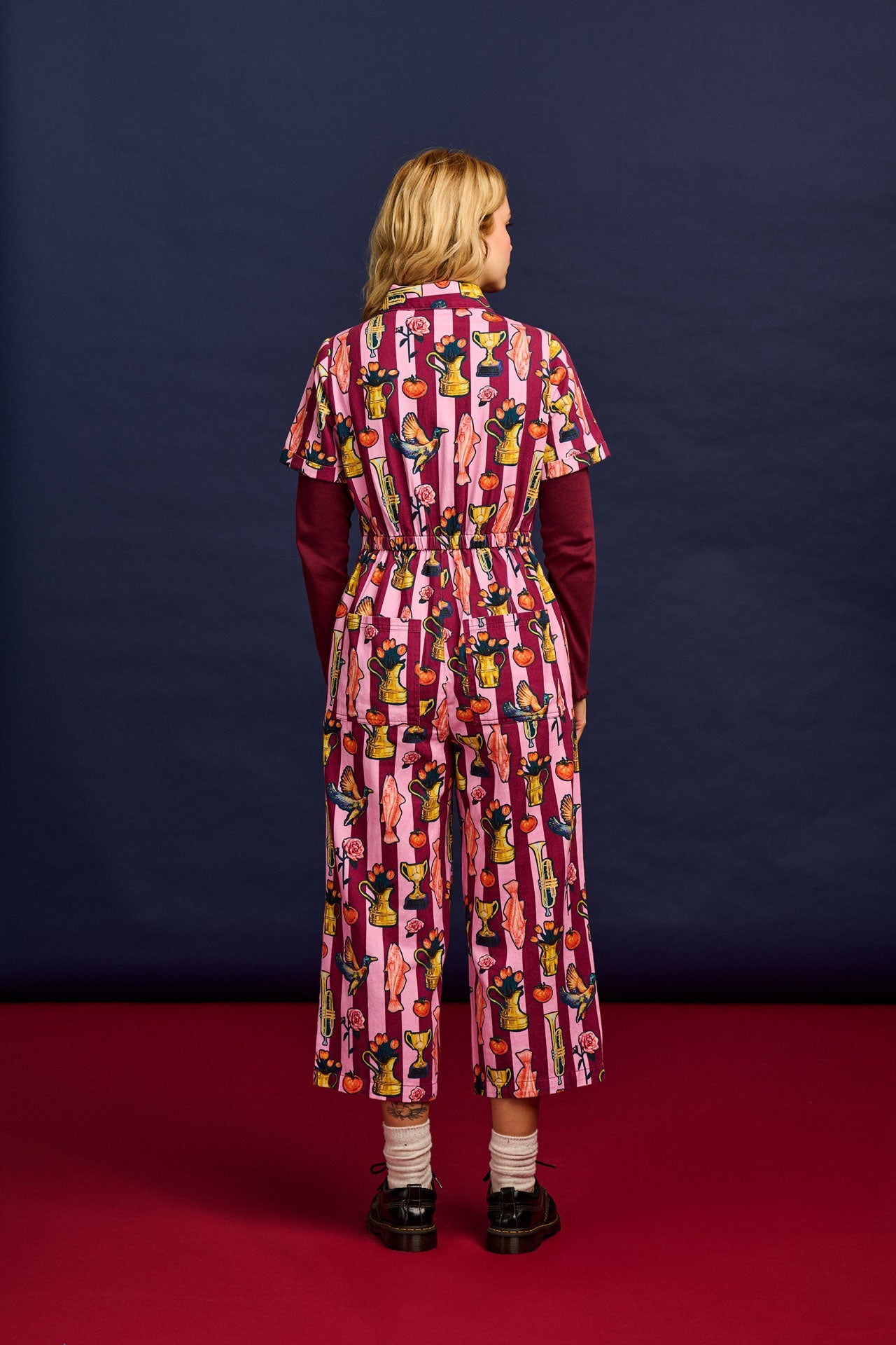 L.E. Ragan - Cotton Jumpsuit in Artist Print by Emily Furr & Yak