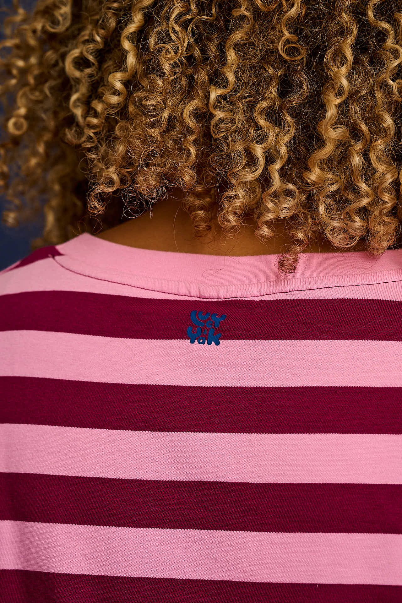 L.E. Benny - Oversized Cotton Tee in Stripe by Emily Furr & Yak