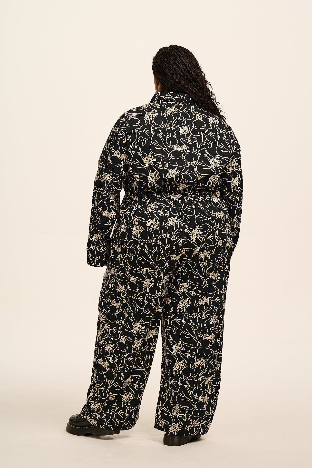 Tavira -  Cotton Long Sleeve Jumpsuit in Bodies Print