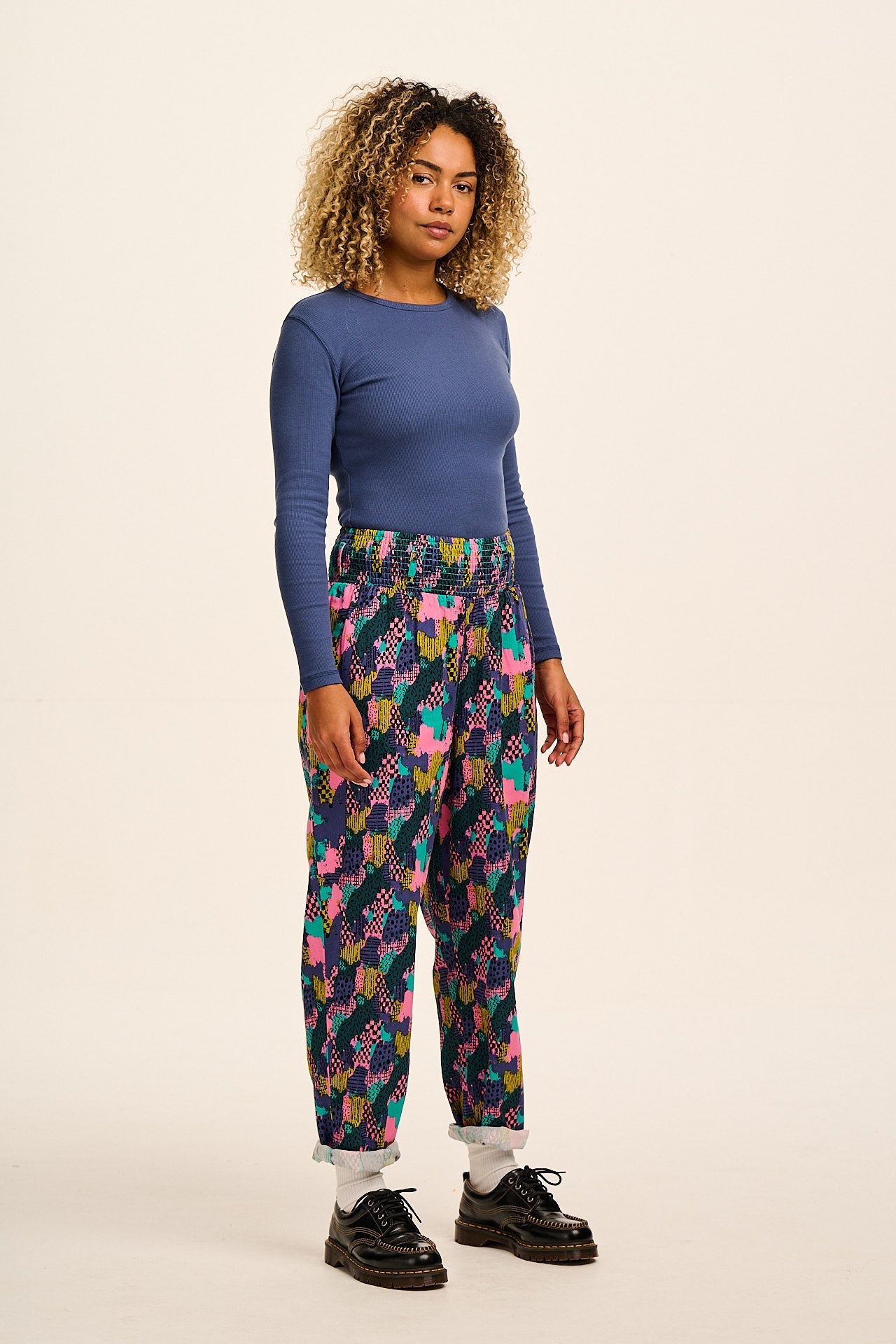 Alexa - Cotton Trousers in Make Your Mark