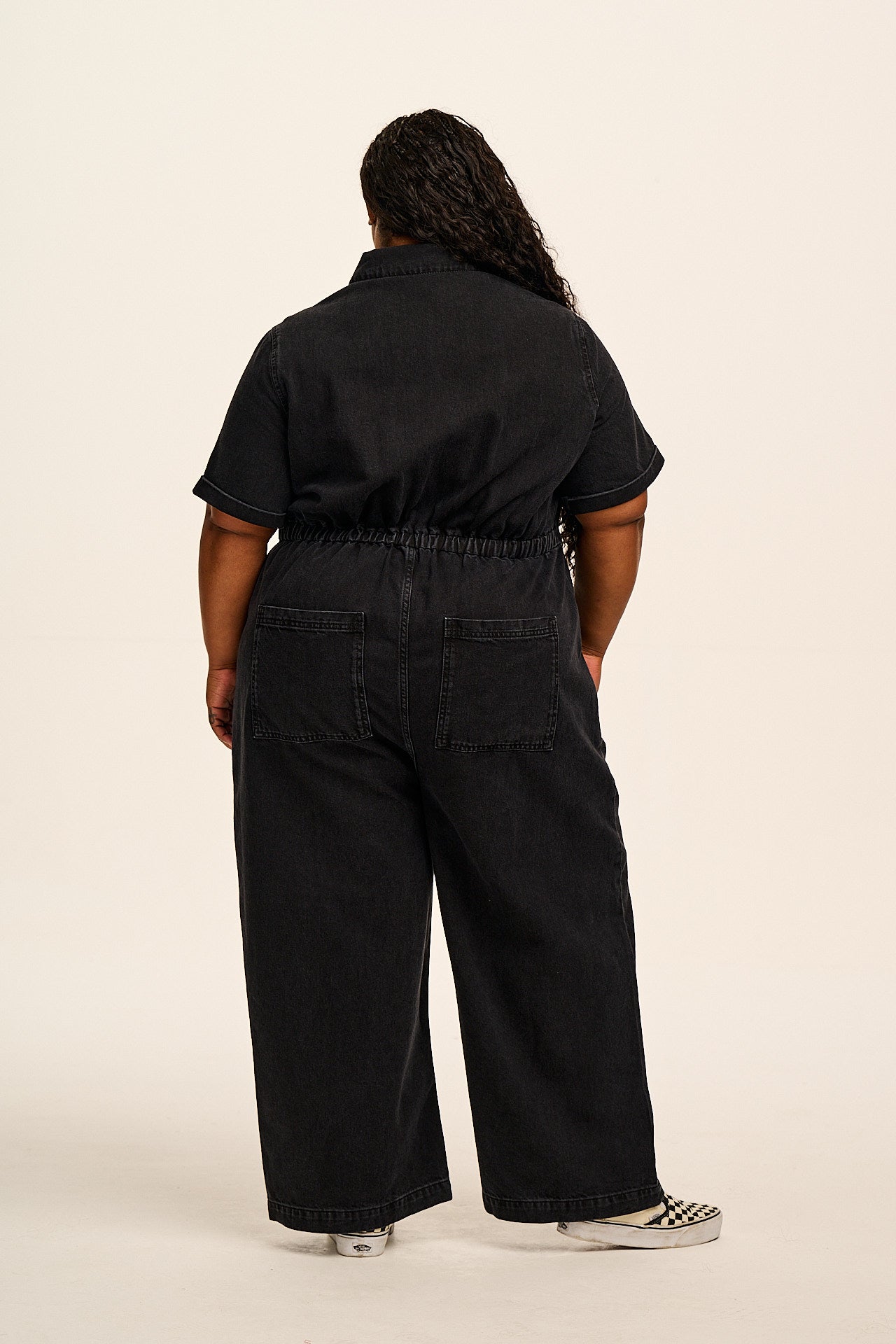 Ragan - Denim Jumpsuit in Black Wash