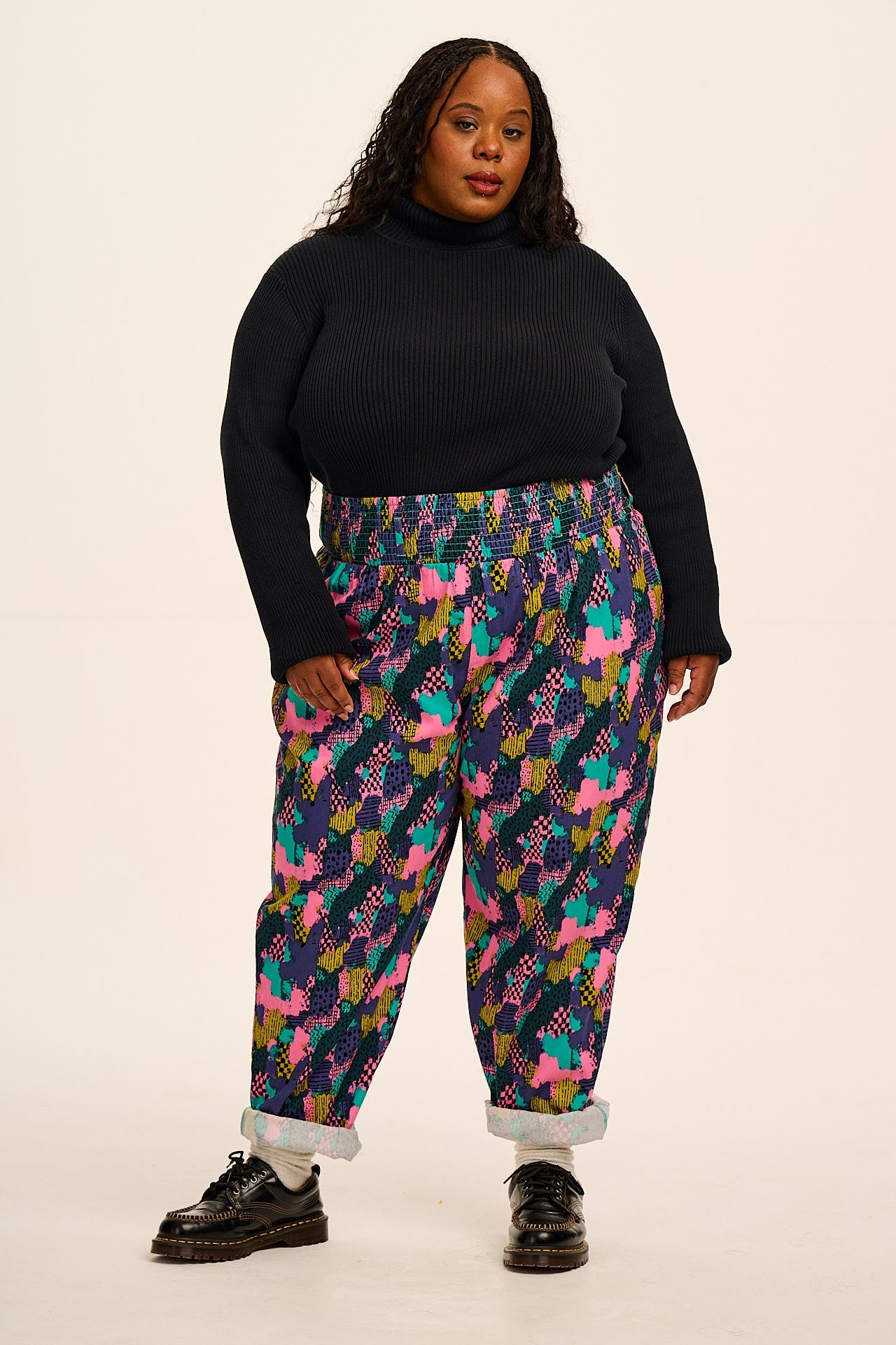 Alexa - Cotton Trousers in Make Your Mark