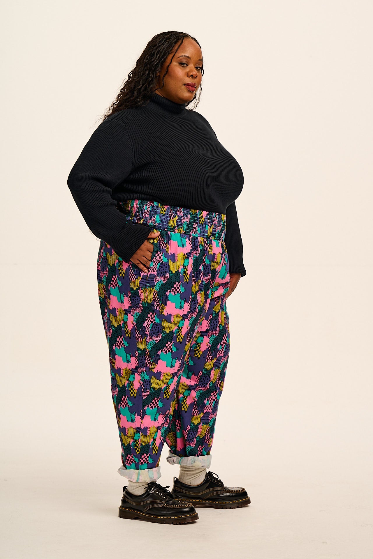 Alexa - Cotton Trousers in Make Your Mark