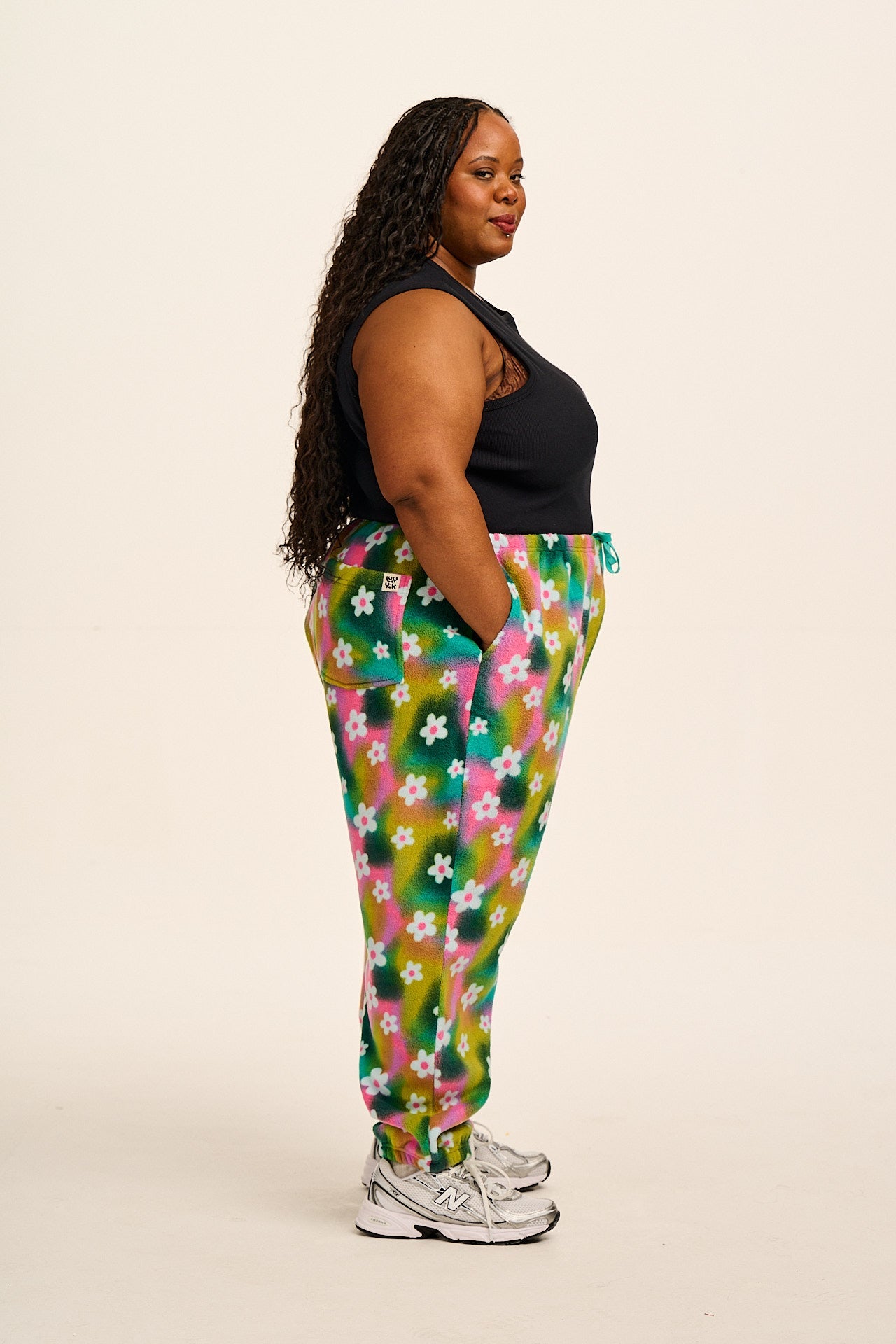 Hana - Polar Fleece Jogger in Tie Dye Daisy Lu