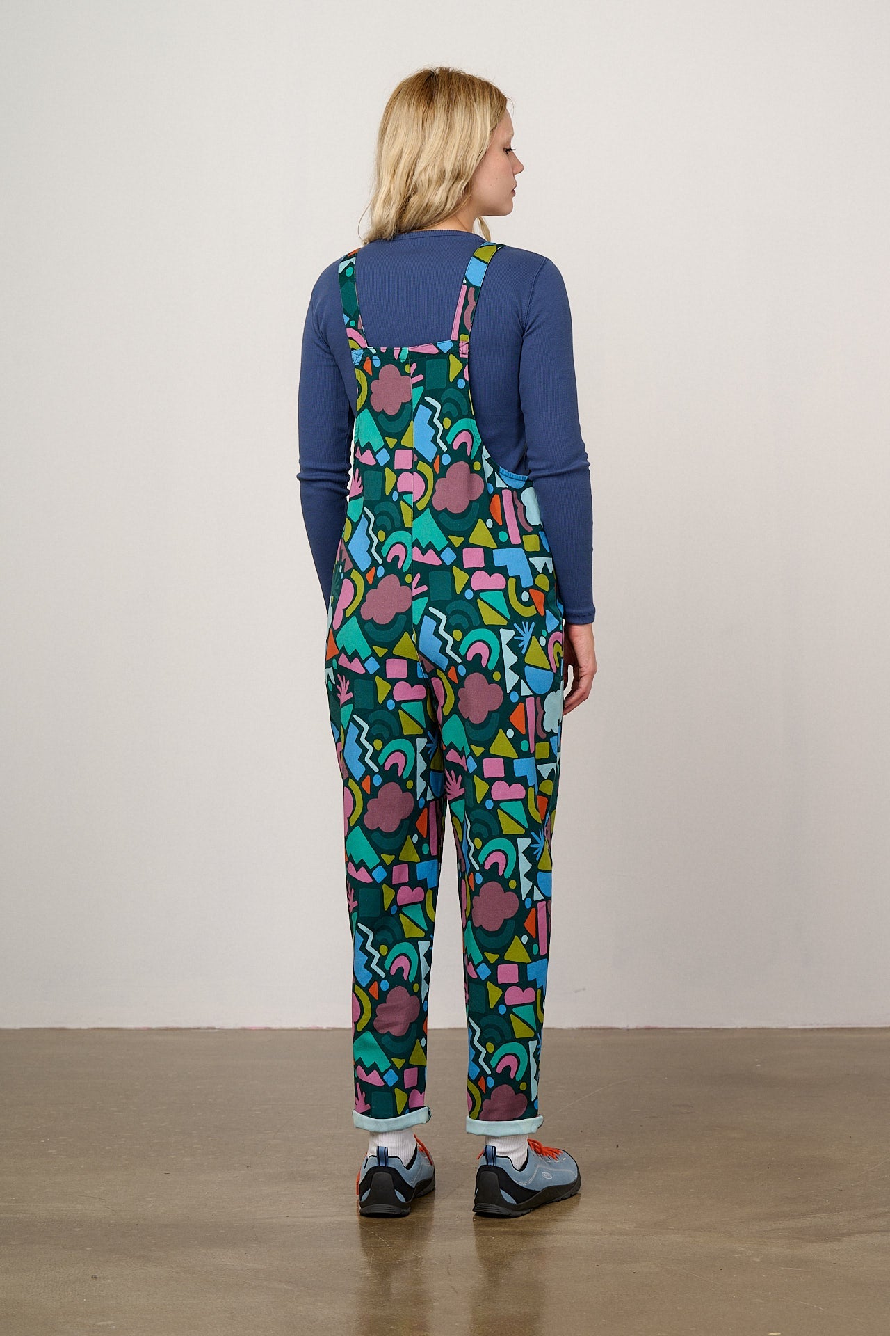 Original - Cotton Dungarees in Bold Shapes