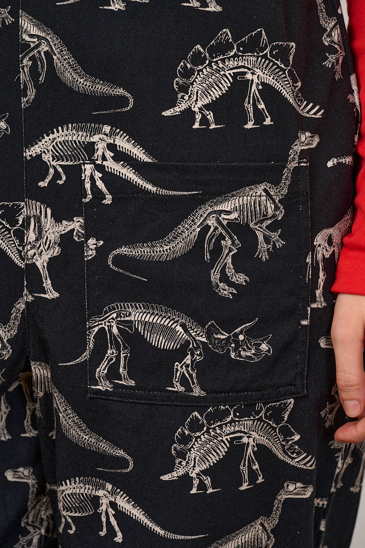 L.E. Original - Cotton Dungaree in B&W Dinosaur Natural History Museum & Yak