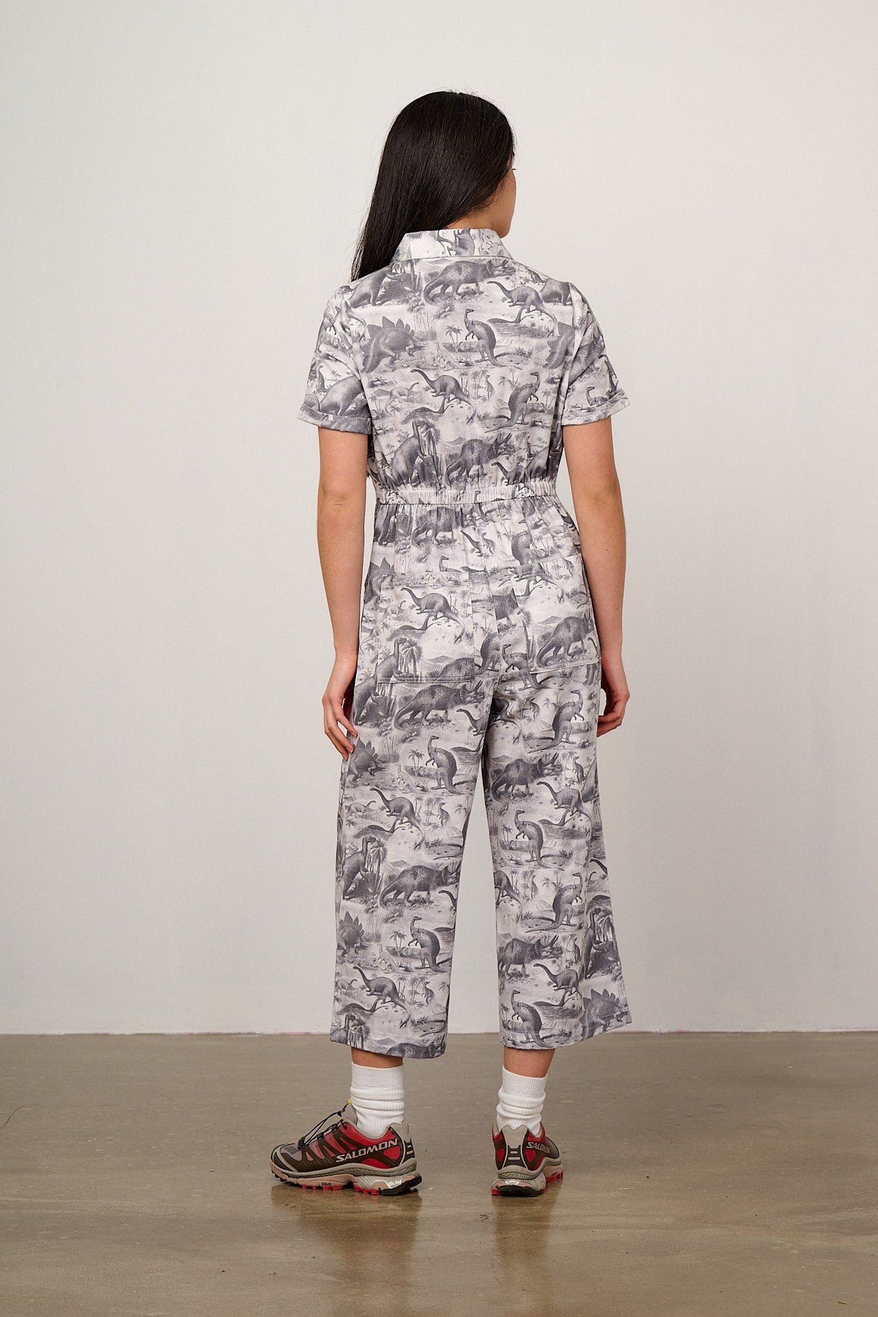 L.E. Ragan - Cotton Jumpsuit in Dinosaurs Natural History Museum & Yak