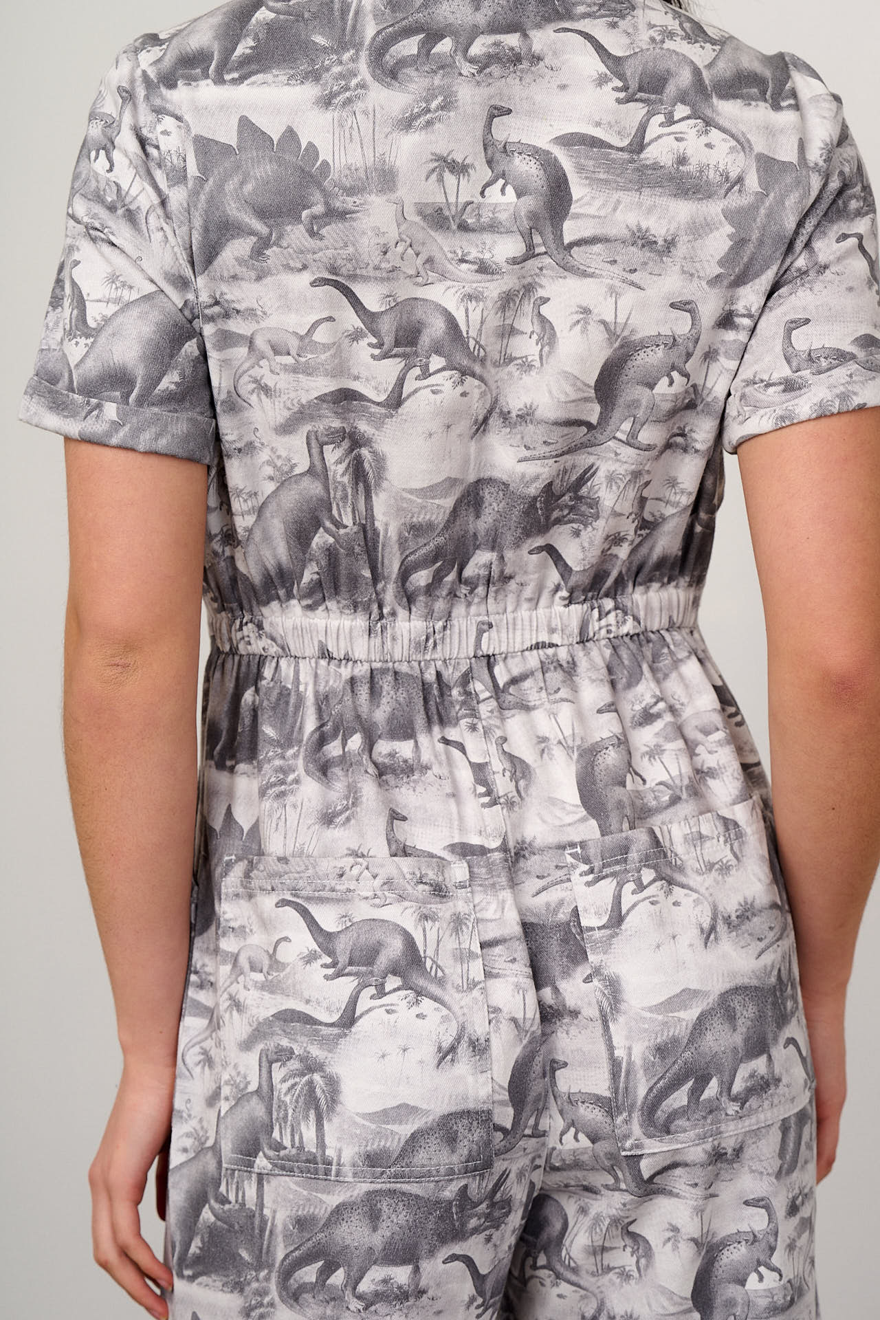 L.E. Ragan - Cotton Jumpsuit in Dinosaurs Natural History Museum & Yak