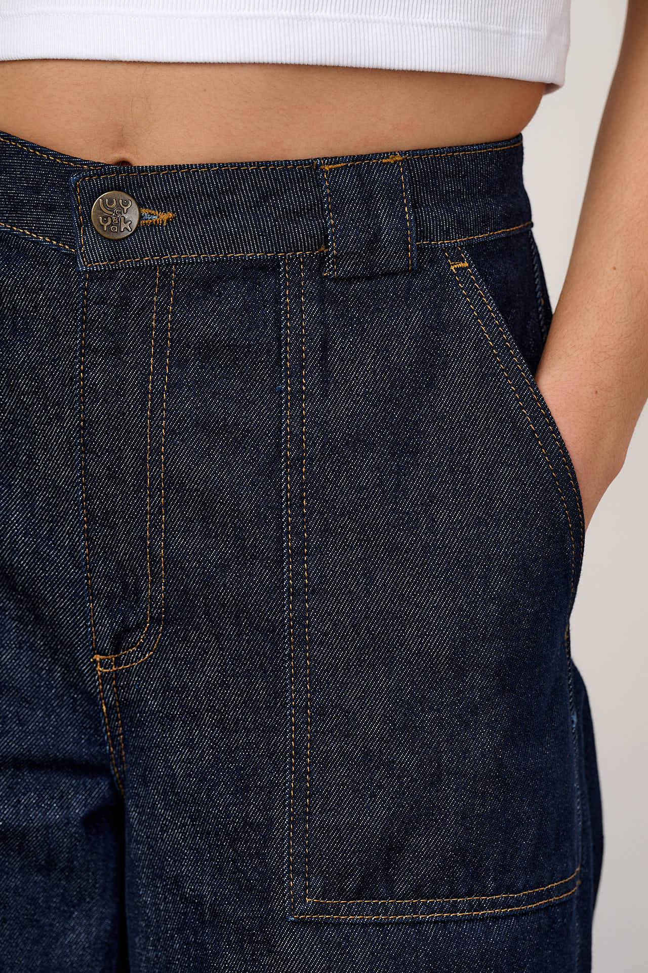 Delores - Wide Leg Denim Jeans in Indigo