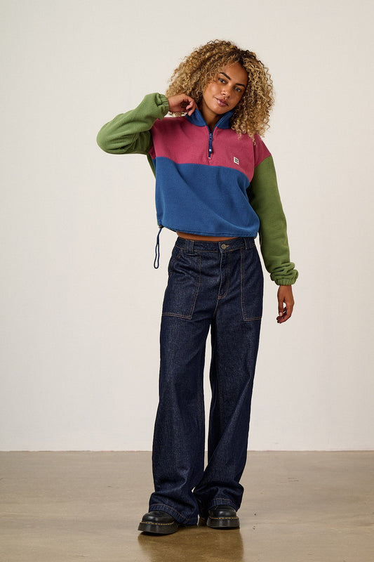 Delores - Wide Leg Denim Jeans in Indigo