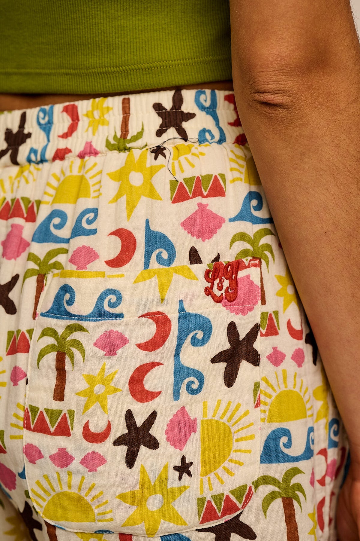 Madero - Cotton Shorts in Coastal Beach Tile