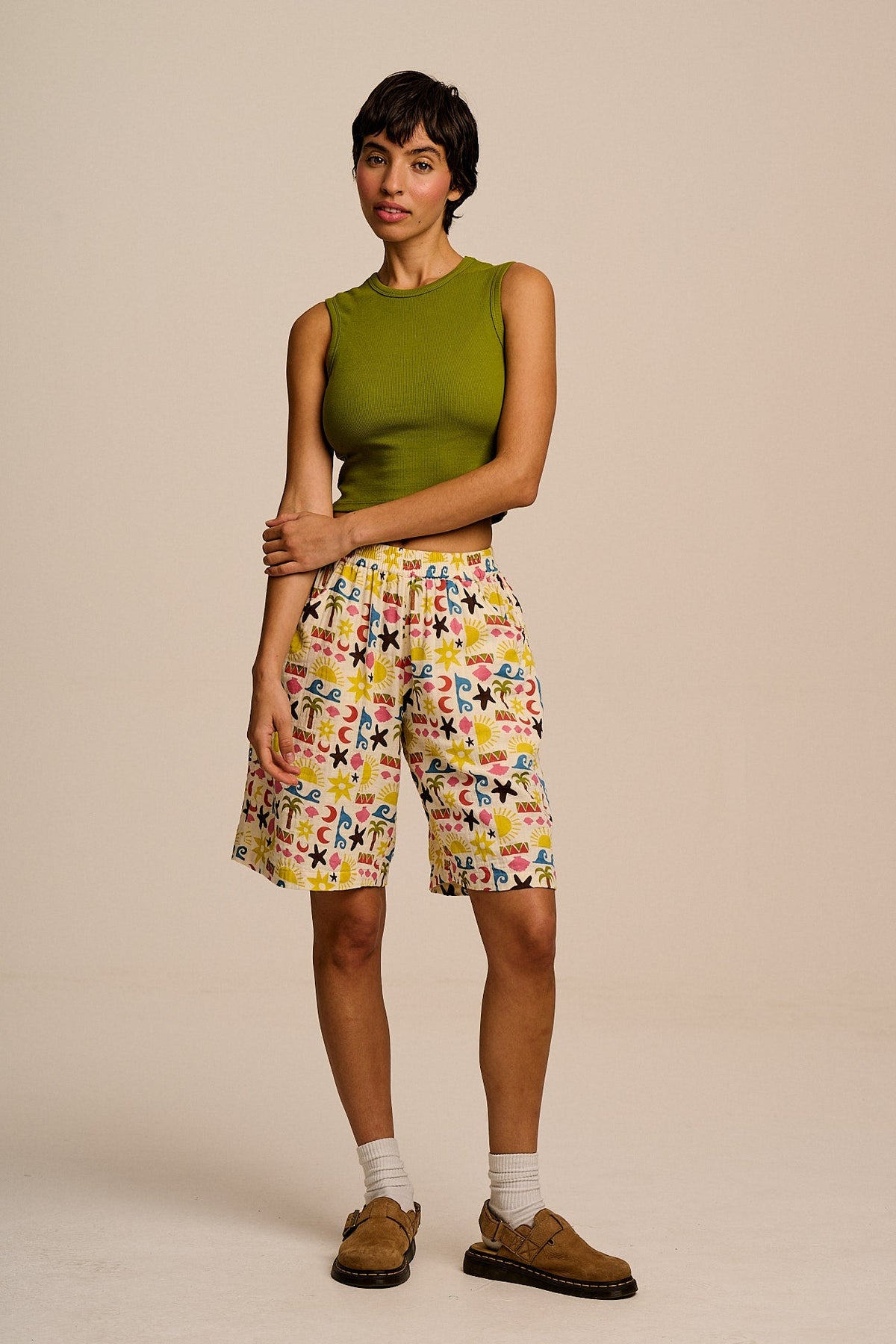 Madero - Cotton Shorts in Coastal Beach Tile