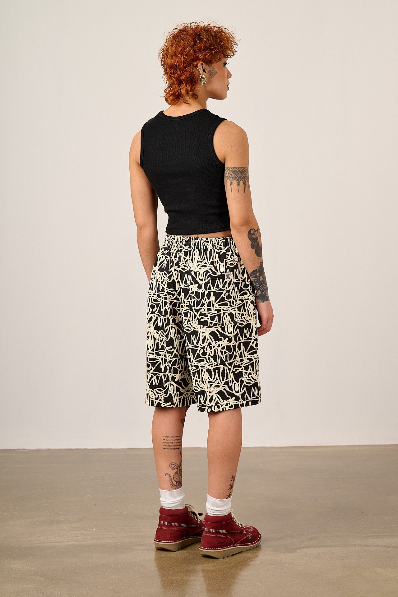 Madero - Cotton Jersey Shorts in Grafitti Print