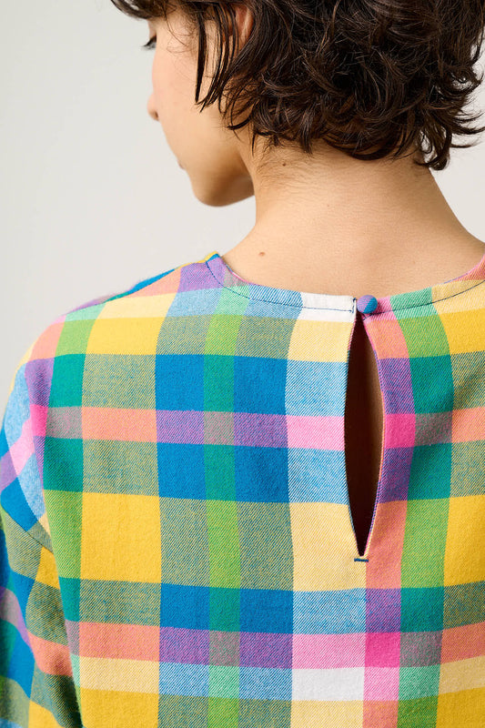 Maisie - Brushed Cotton Top in Retro Picnic Fun Check