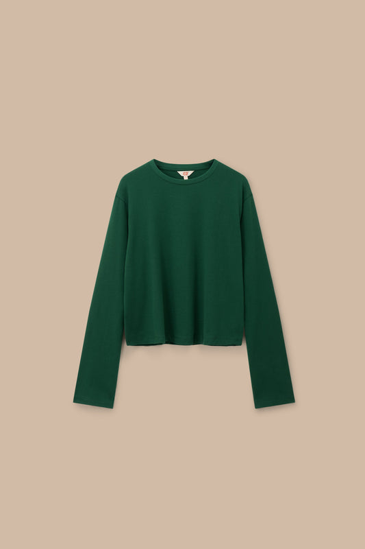 Mio - Cotton T-shirt in Dark Green