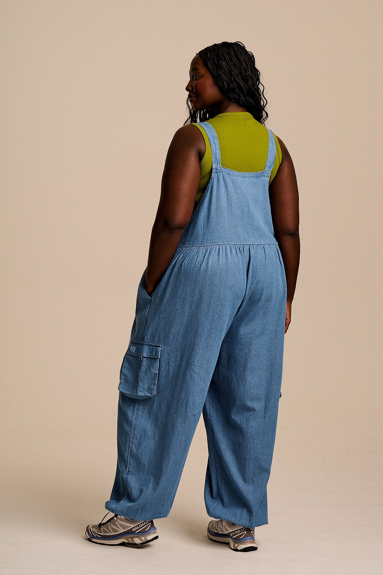 Miyada - Cotton Dungaree in Light Wash Blue