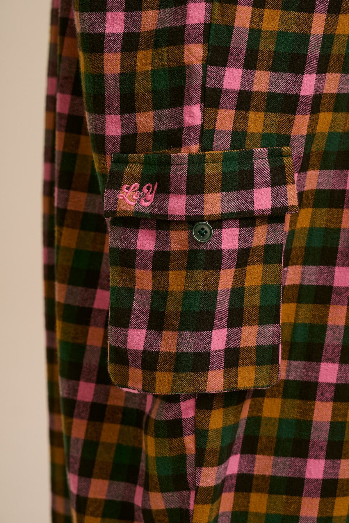 Miyada Cuffed Leg Overalls - Organic Brushed Cotton in Botanist Gingham