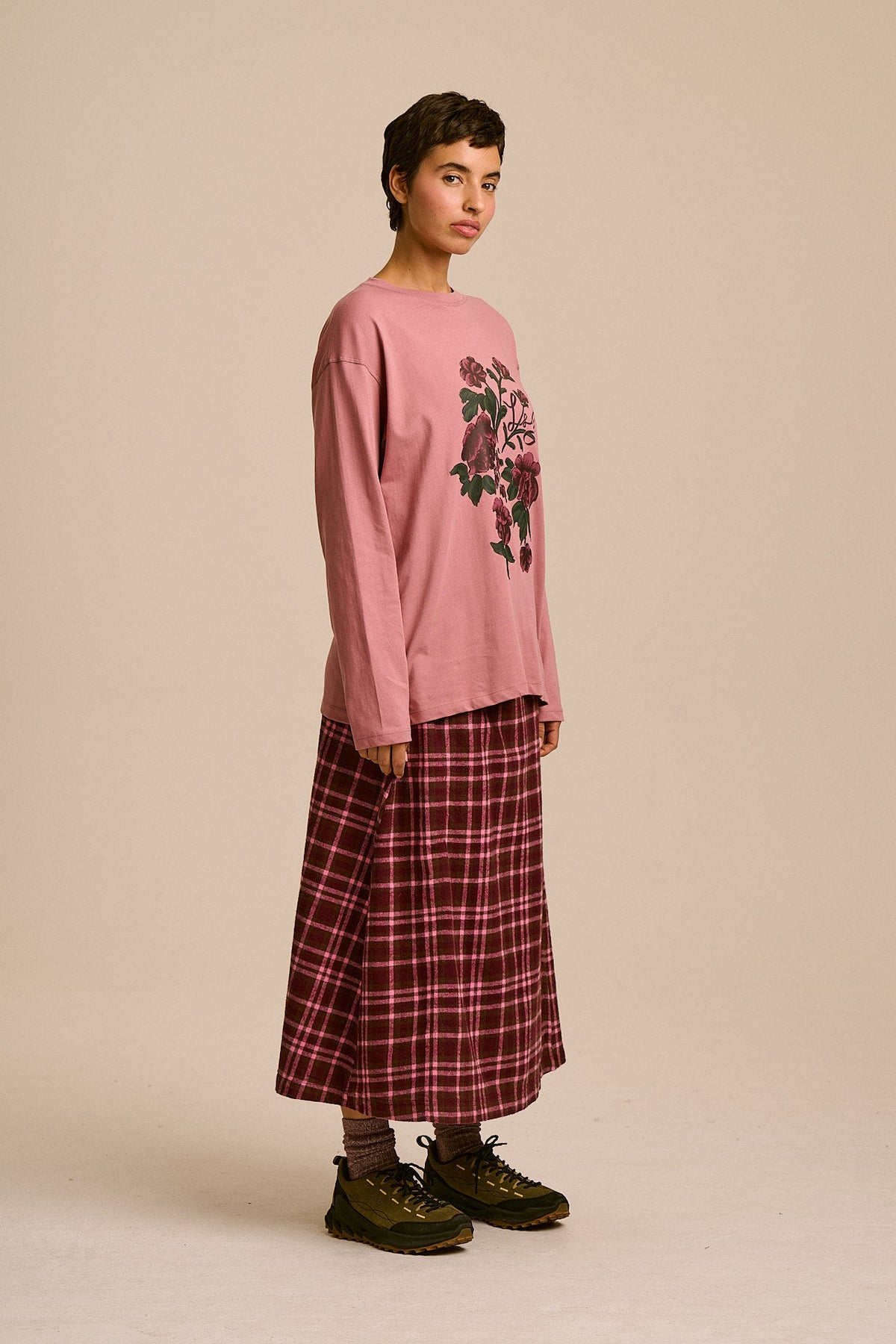 Murat - Organic Cotton Oversized Long Sleeve in Romantic Garden Print