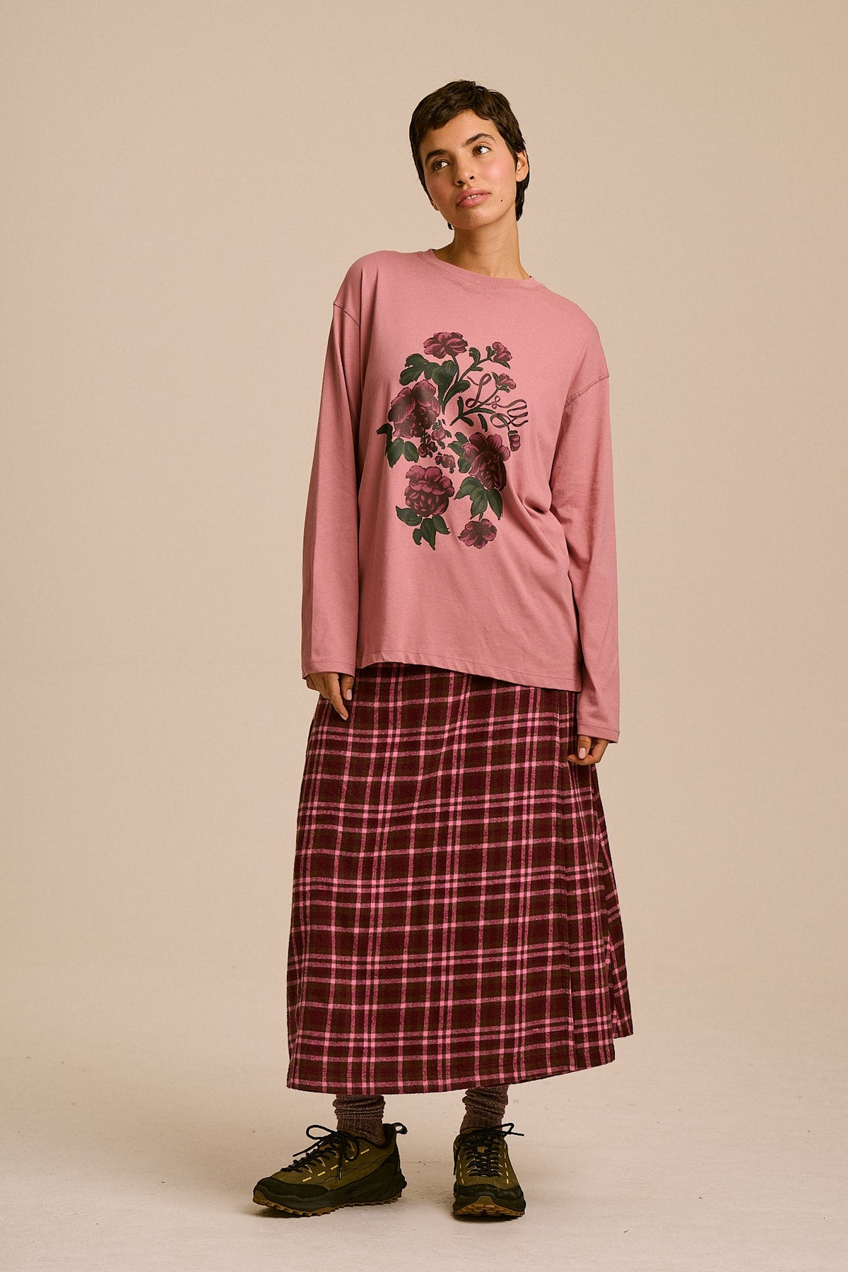 Murat - Organic Cotton Oversized Long Sleeve in Romantic Garden Print