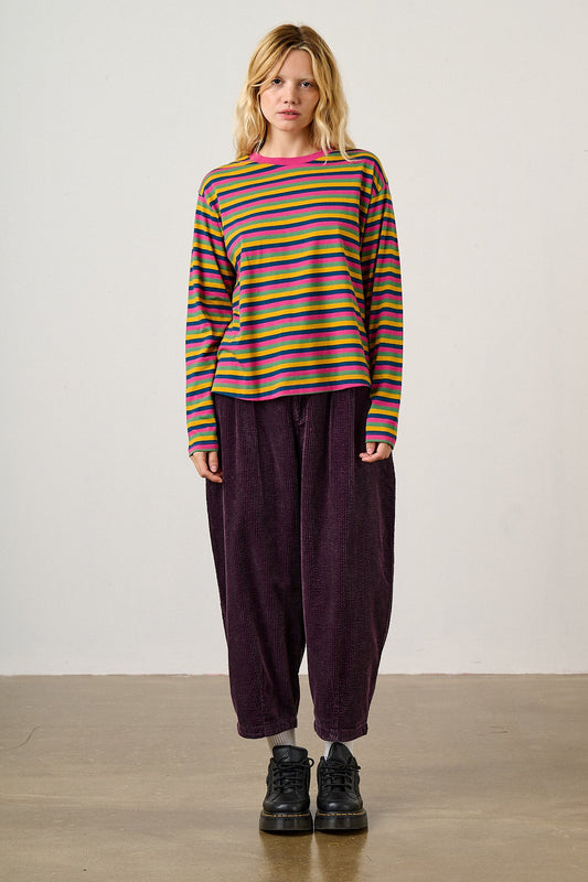 Mysen Long Sleeve T-Shirt - Organic Cotton in Rainbow Stripe