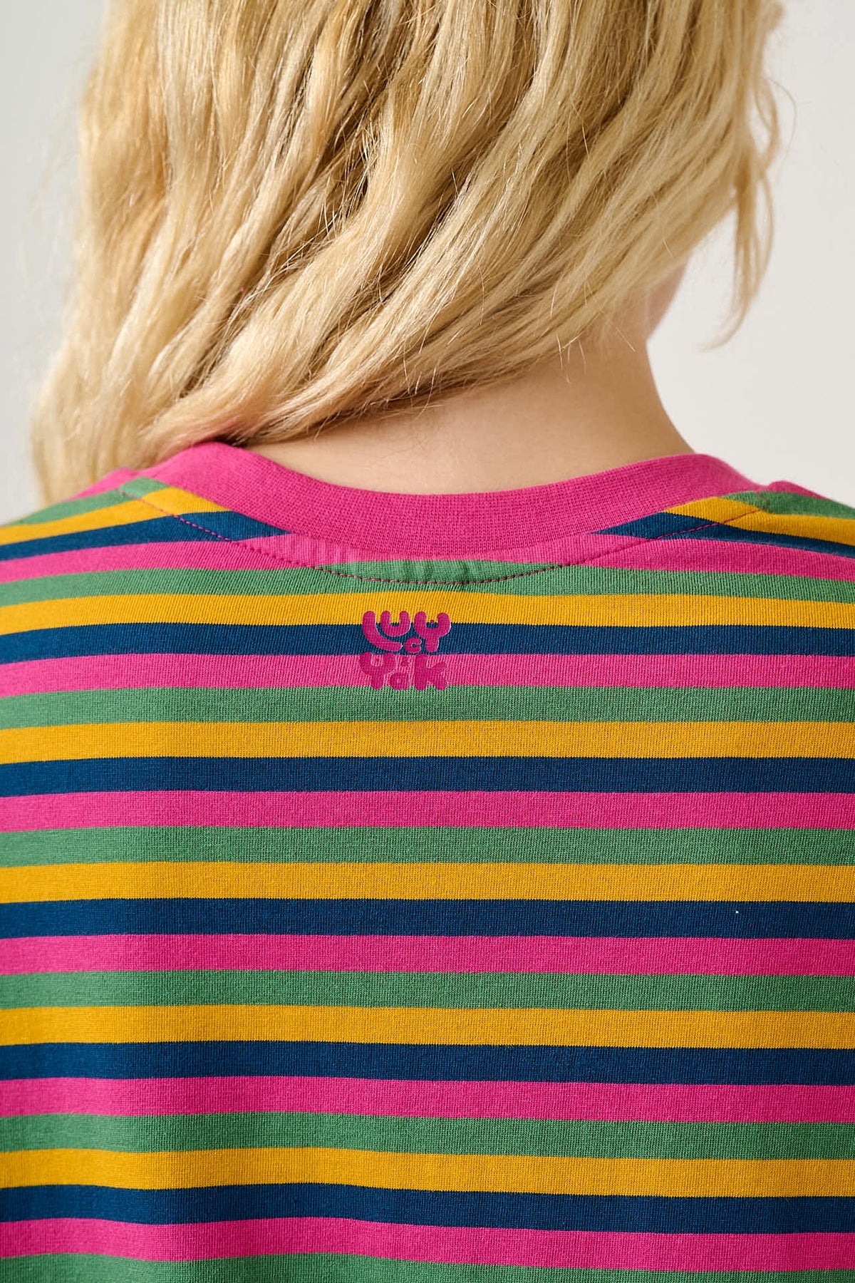 Mysen - Cotton Long Sleeve in Rainbow Stripe