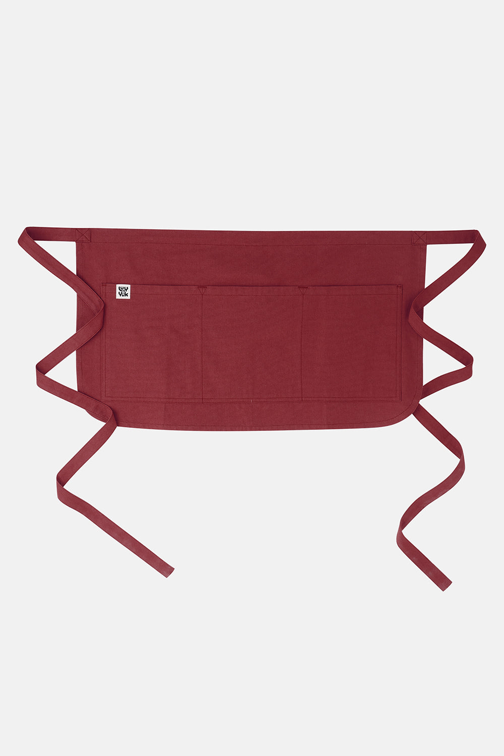 Millau - Midweight Cotton Waist Apron in Maroon