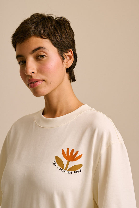 Noa - Organic Cotton Boxy Tee in Monique Aimee & Yak