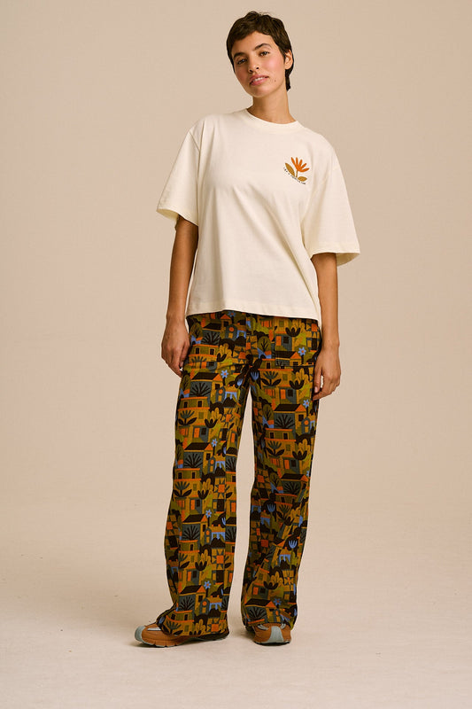 Delores - Organic Cotton Twill Trousers in Monique Aimee & Yak