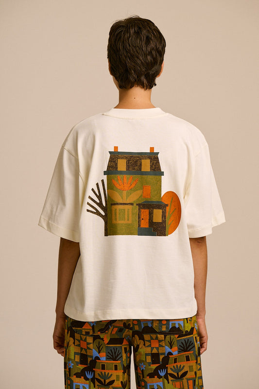 Noa - Organic Cotton Boxy Tee in Monique Aimee & Yak