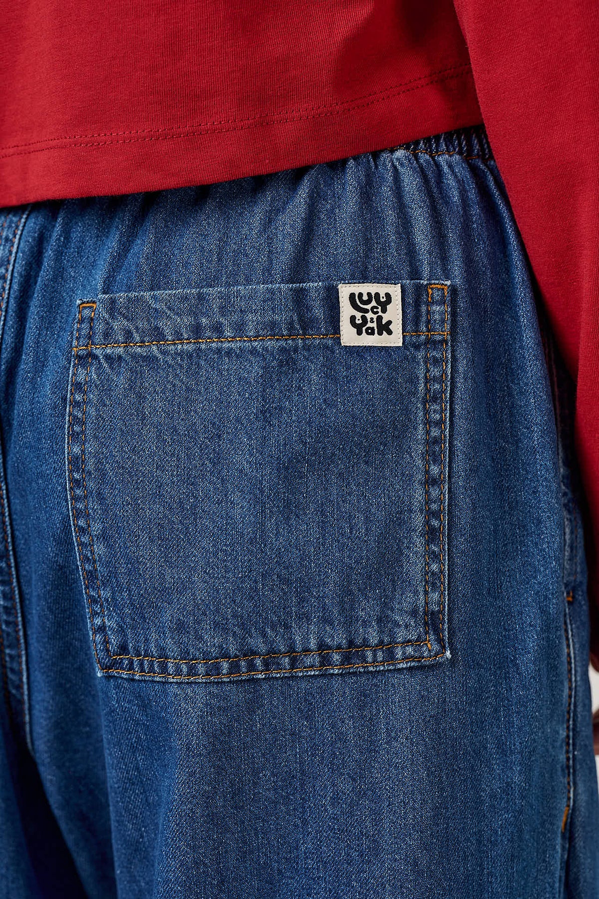Norris Wide Leg Jeans - Organic Cotton Denim in Mid Wash Blue
