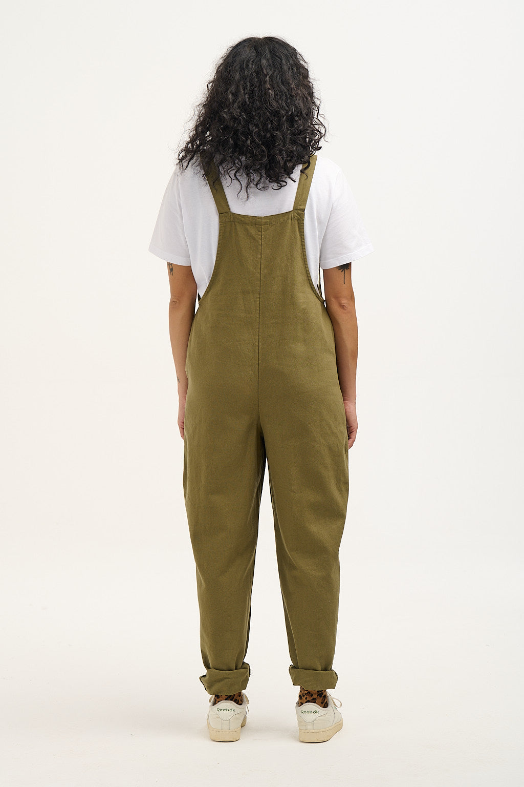 Original - Cotton Dungarees in Dark Olive