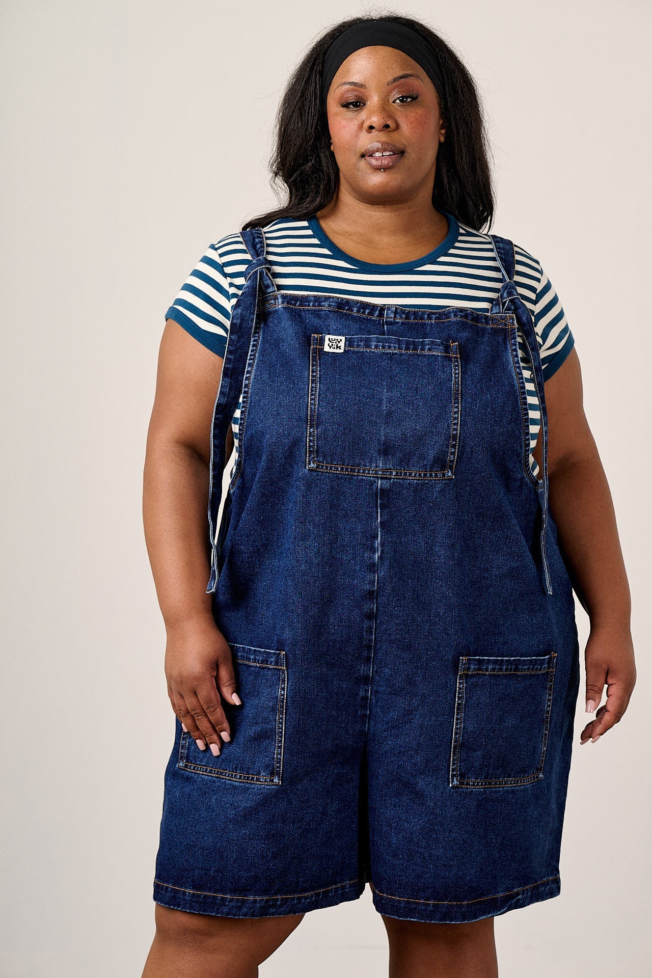 Original Shorts - Cotton Dungaree Shorts in Mid Wash Blue – Lucy
