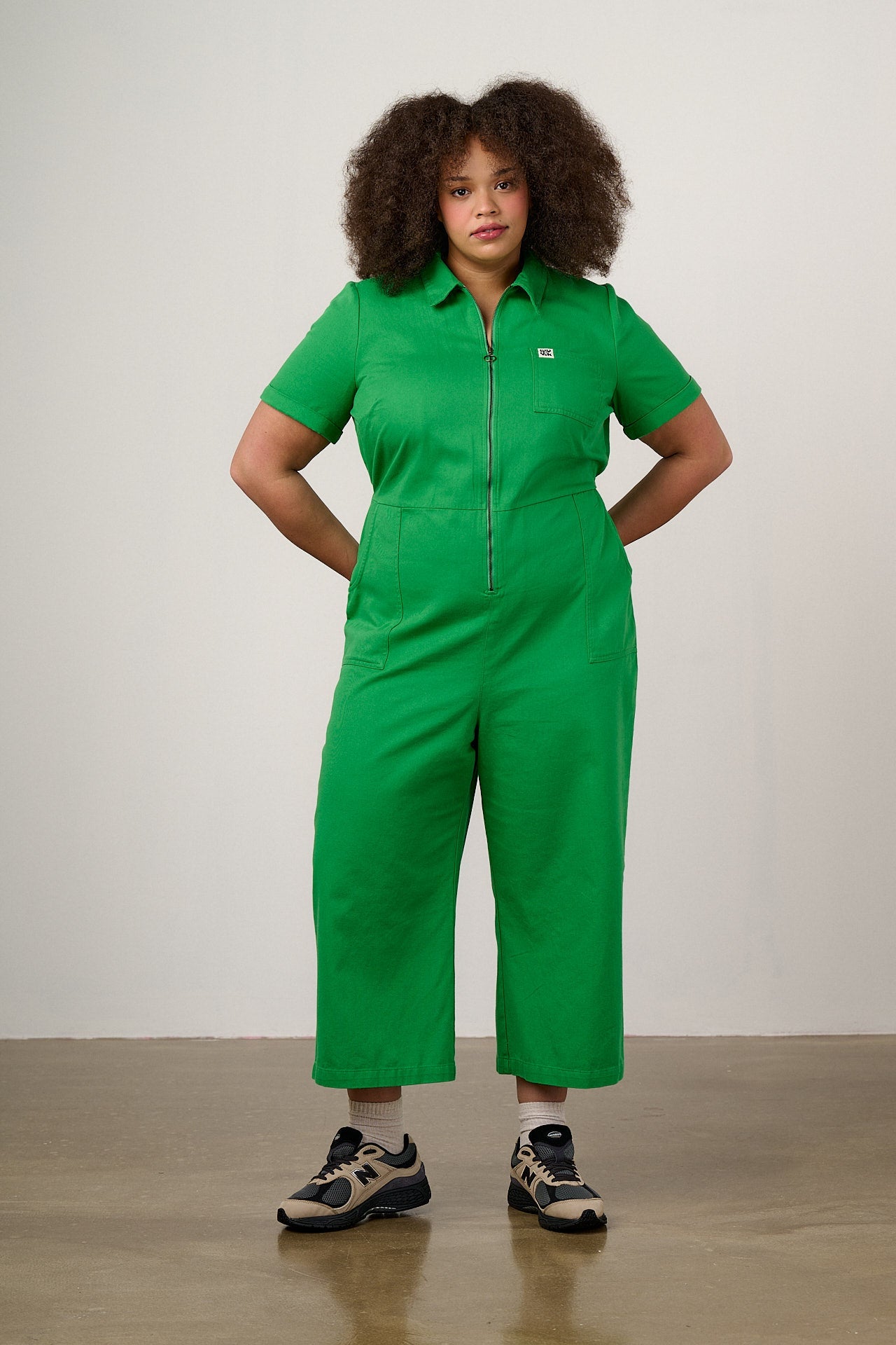 Ragan - Cotton Jumpsuit in Kelly Green – Lucy & Yak US