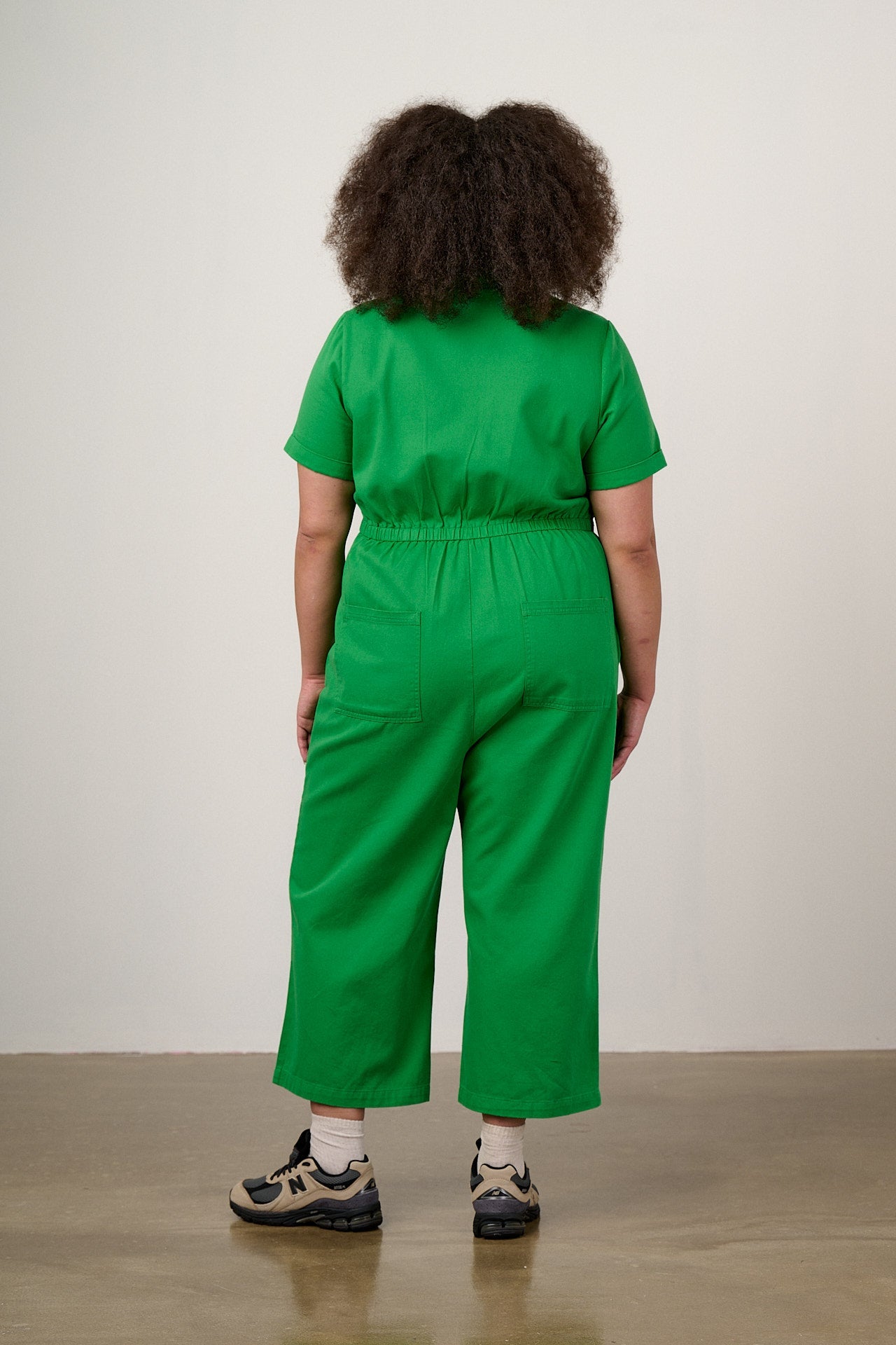 Ragan - Cotton Jumpsuit in Kelly Green