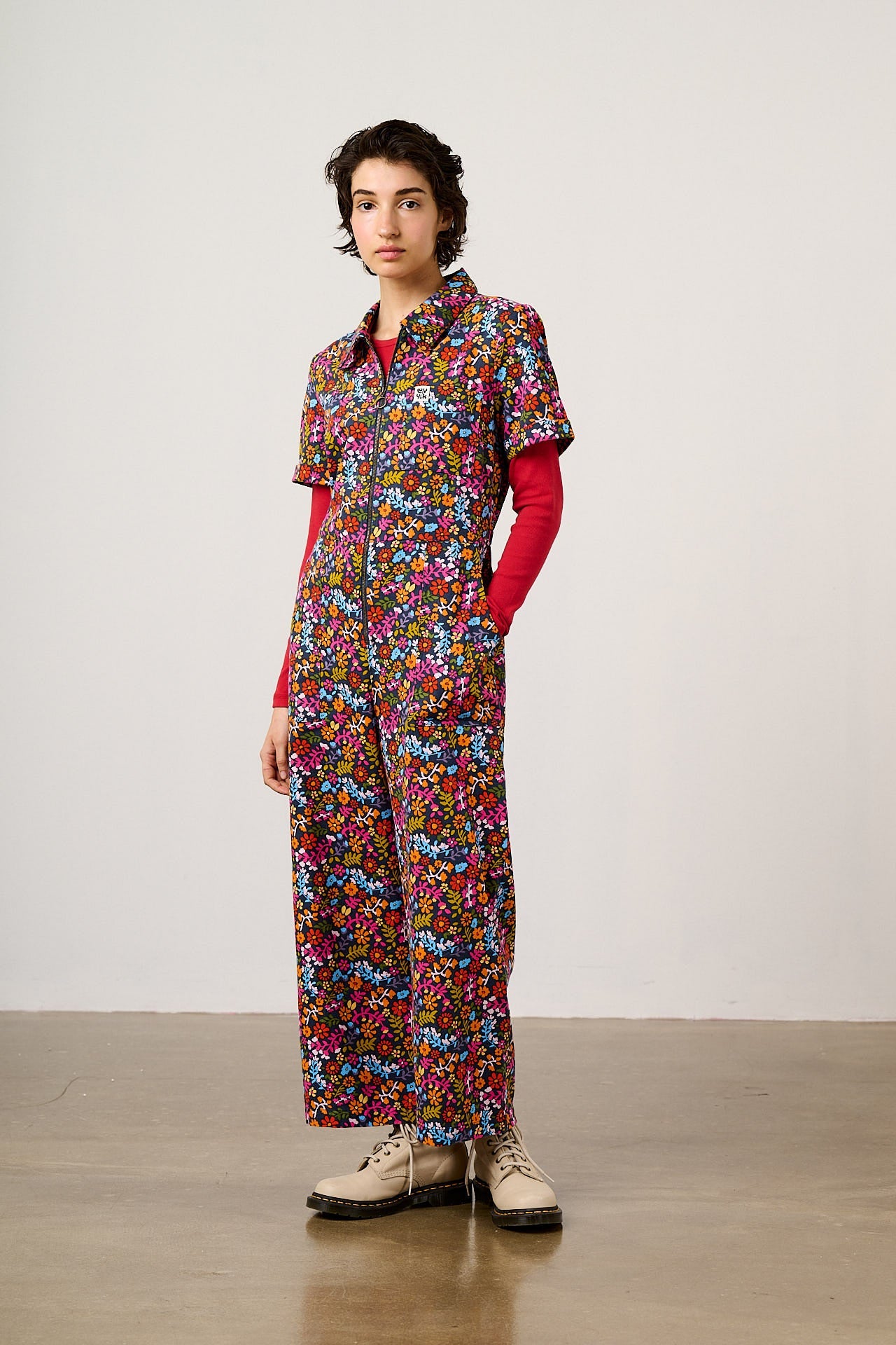 Ragan - Cotton Jumpsuit in Retro Picnic Floral