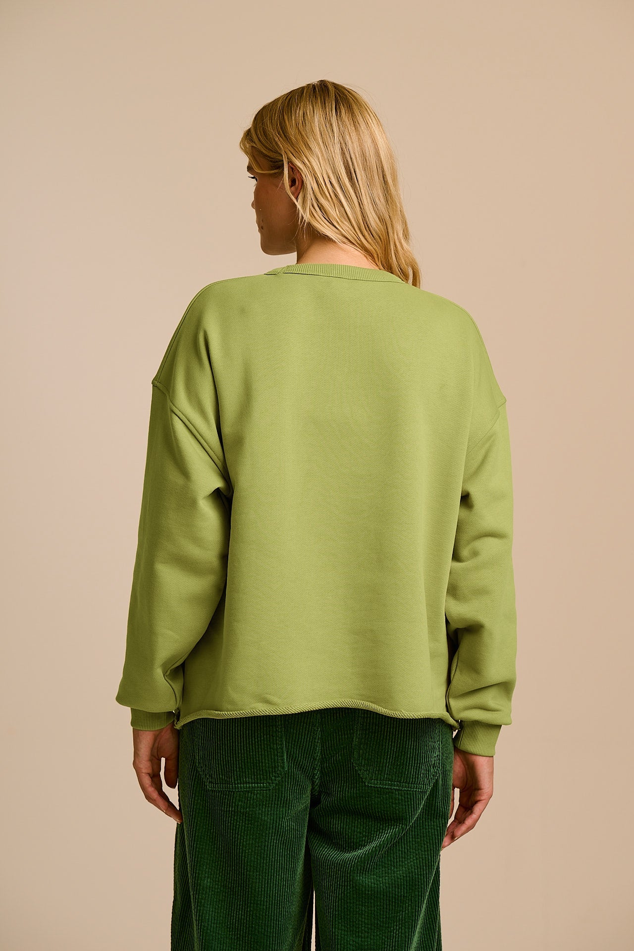 Ravi - Cotton Heavyweight Sweatshirt in Khaki