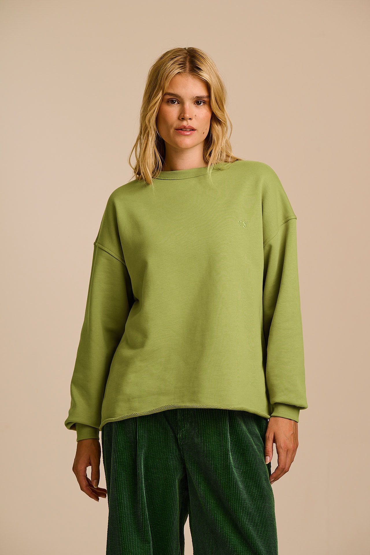 Ravi - Cotton Heavyweight Sweatshirt in Khaki
