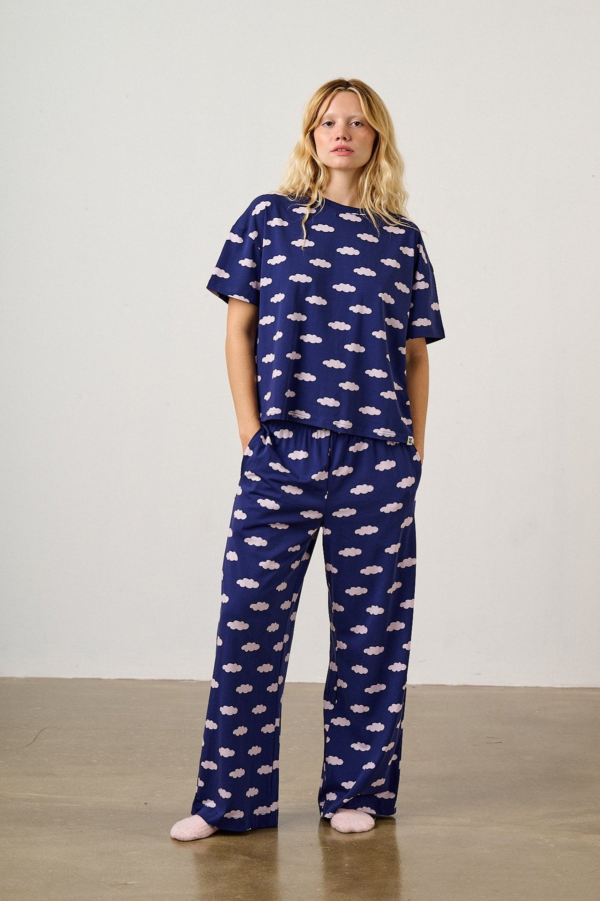 Sabrina Pyjamas - Organic Cotton in Clouds Print