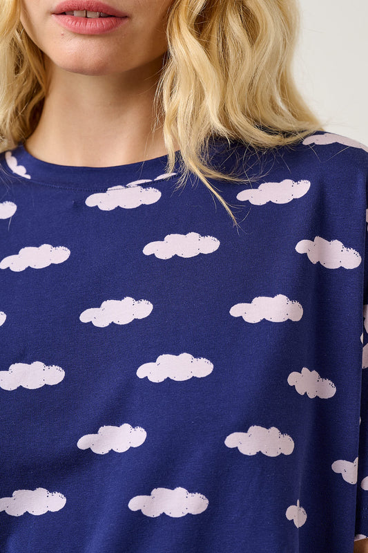 Sabrina Pyjamas - Organic Cotton in Clouds Print