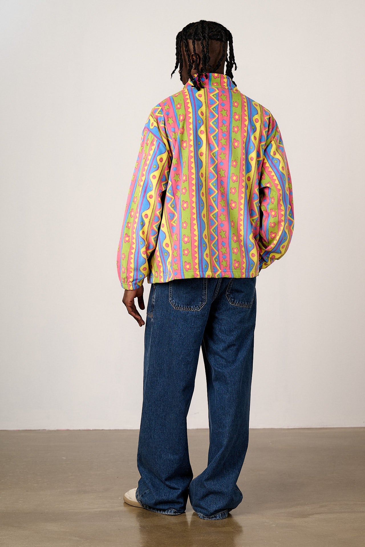 Sammy - Lightweight Polar Fleece in Groovy Stripe