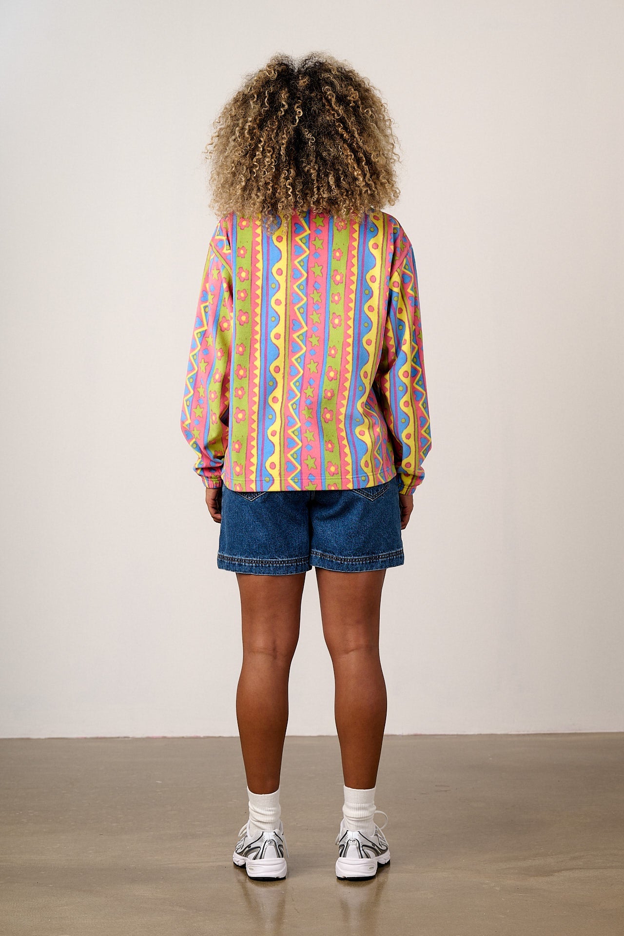 Sammy - Lightweight Polar Fleece in Groovy Stripe