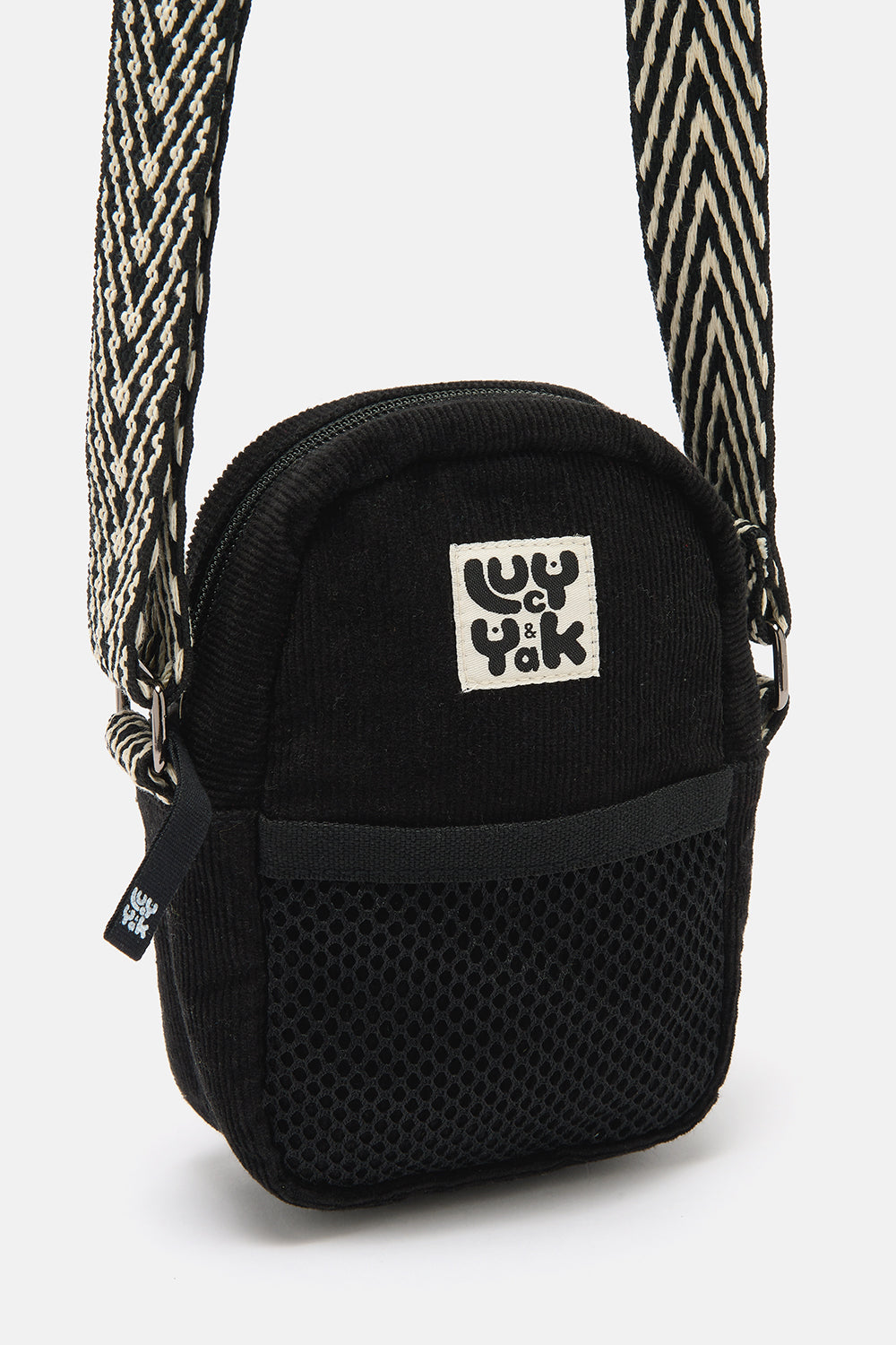 Brady - Crossbody Corduroy Bag in Black