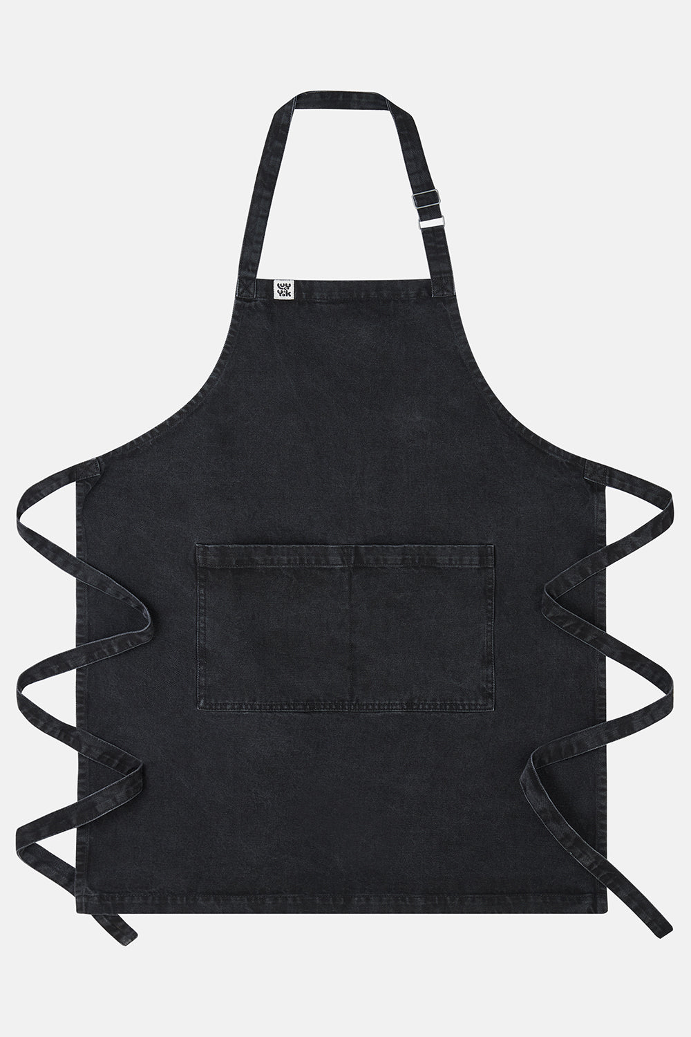 Amaia - Heavyweight Denim Apron in Washed Black