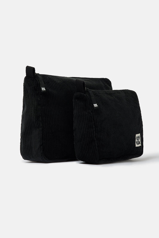 Malina - Corduroy Washbag in Black