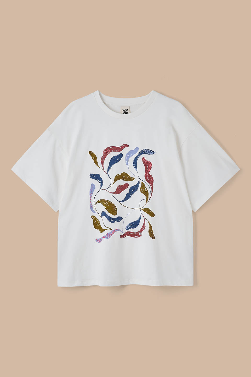 Benny Oversized T-Shirt - Organic Cotton in Fluid Leaf