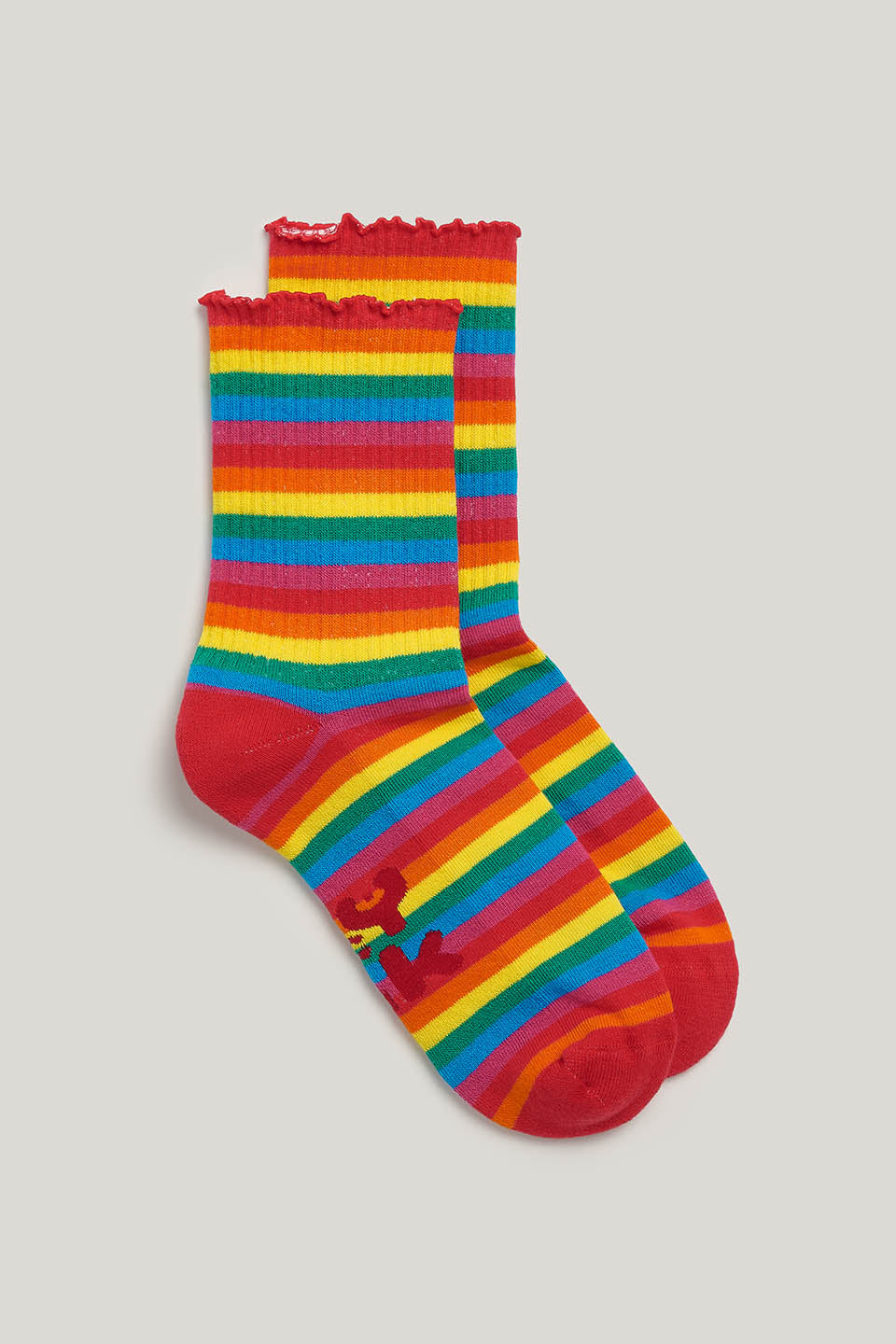 Greta - Cotton Sock in Rainbow Stripe