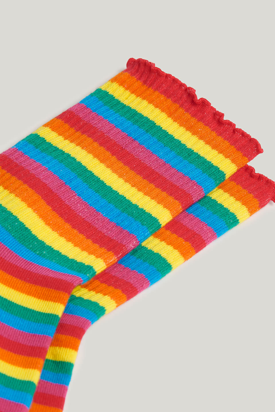 Greta - Cotton Sock in Rainbow Stripe