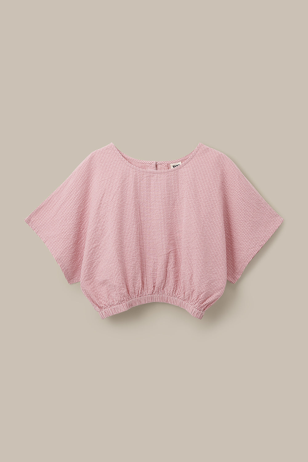 Zamora - Cotton Top in Pink Mini Gingham